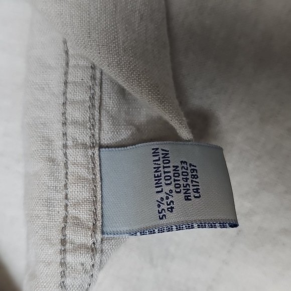 Old Navy Linen Blend Mend Shirt Sz L - Picture 5 of 7